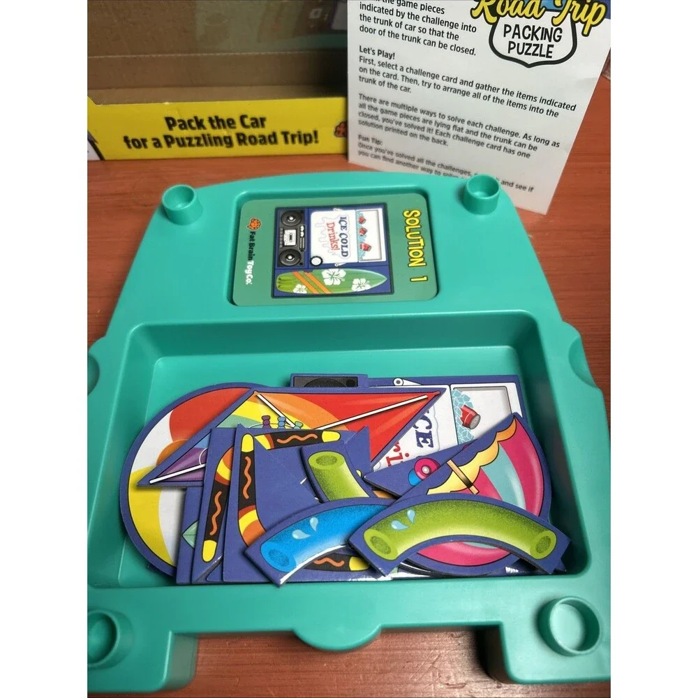 Road Trip Packing Puzzle Game Fat Brain Toy Co. Ages 8+